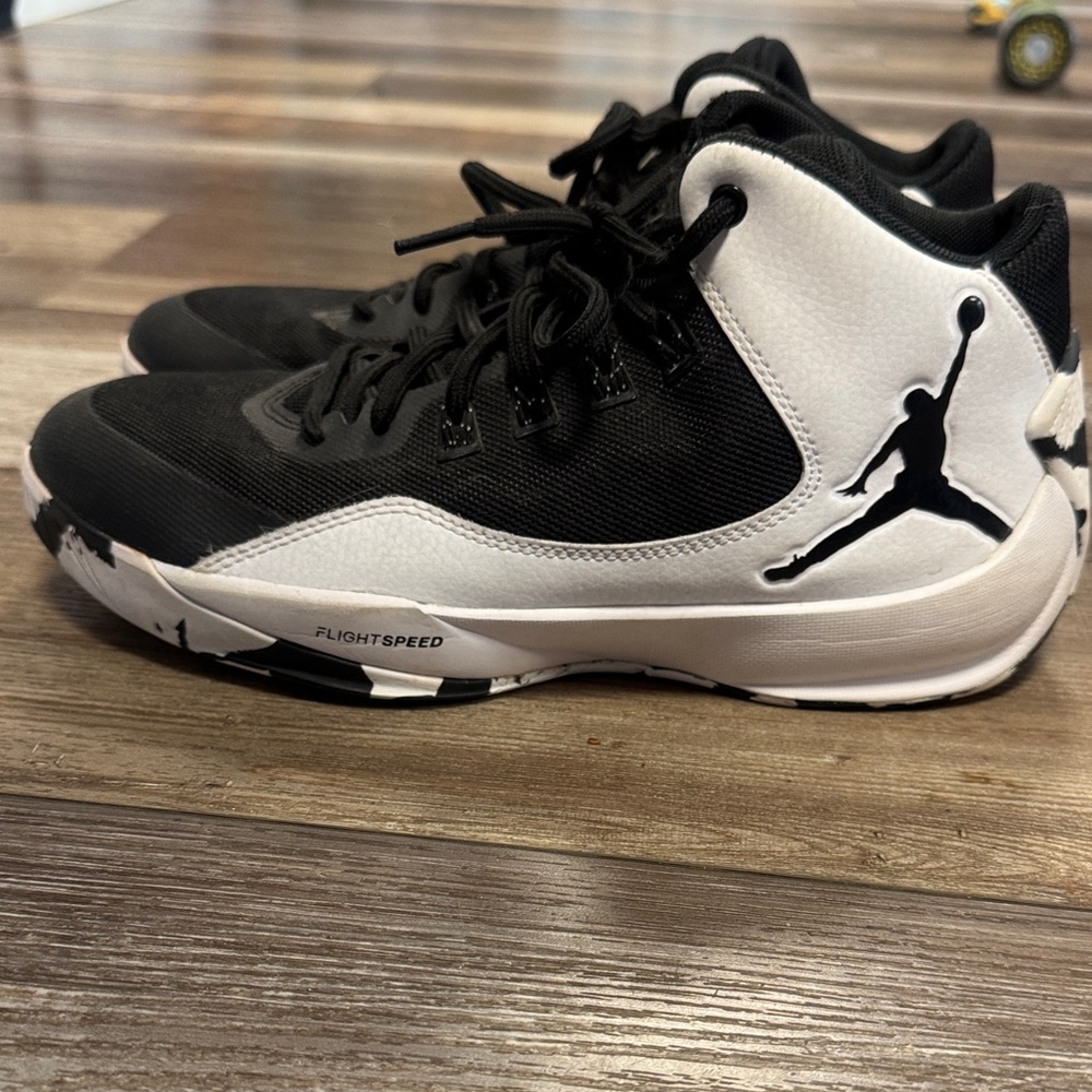 Black and White Air Jordan Sneakers